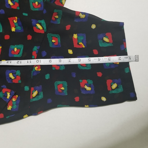 Colorful squares black top - Picture 10 of 10